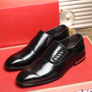 Scarpe da sposa da <span class=keywords><strong>uomo</strong></span> moda britannica Business allacciate Casual elegante per feste in pelle - Product Image 3