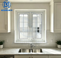 Fenêtre à battant moderne en PVC avec moustiquaire en fibre de verre, insonorisée, étanche, double vitrage, fenêtre à battant en PVC pour maisons