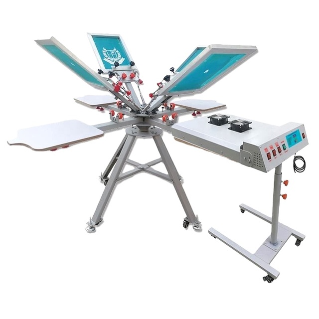 4C 4S Manual Rotary Octopus T-Shirt Silk Screen Printer from Factory