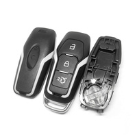 Carcasa de llave inteligente para coche con 3 botones y cuchilla sin cortar, cubierta de repuesto para mando a distancia, accesorios de entrada sin llave para vehículo