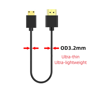 Mini <strong>HDMI</strong> to <strong>HDMI</strong> Cable 4K 60Hz <strong>Ultra-Thin</strong> - Male to Male High Speed for Projector Monitor Camcorder - Product Image 3