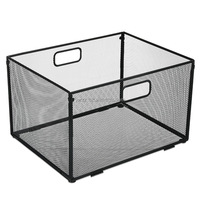 Caja de almacenamiento plegable de malla metálica grande, Revistero de oficina multifuncional, buzón de correo para el hogar, organizador de bandejas de archivo para el hogar