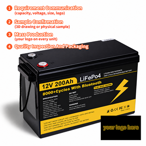 Batería Solar de Litio Ferrofosfato de 12V 24V 300Ah 200Ah 100Ah para Almacenamiento de Energía Doméstica, Suministro de Stock en Almacenes Locales de la UE y EE. UU. - Product Image 2