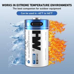 공장 가격 재고 4-in-1 충전식 16340 CR123A 3V 리튬 이온 배터리 2800mWh USB-C 급속 충전 HW - Product Image 2