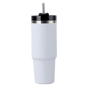 Gobelet de voyage isotherme à double paroi sous vide 20oz 30oz avec couvercle, paille et base antidérapante pour boissons chaudes et froides - Product Image 4