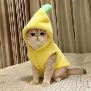 Manteau d'hiver en <span class=keywords><strong>velours</strong></span> pour animaux de compagnie, style chinois, à deux pattes, transformable en combinaison <span class=keywords><strong>banane</strong></span>, pour chiens Bichon Frise, Pomeranian et chats - Product Image 2