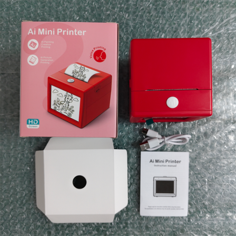 Mini imprimante rouge 2,8 pouces
