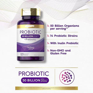 Biểu Tượng Tùy Chỉnh Probiotic 50 Tỷ + Prebiotic Bổ Sung Bán Buôn 60 Vegan Viên Nang <span class=keywords><strong>Probiotics</strong></span> Giúp Ruột Sức Khỏe - Product Image 1