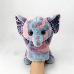 Marioneta de elefante personalizada, marioneta de peluche, marioneta teñida, juguete para contar historias a niños, juguete de elefante peludo - Product Image 5