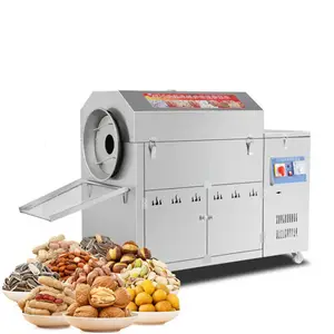 Popular sale 15 kg/time stainless steel electric peanut roasting machine soybeans roaster