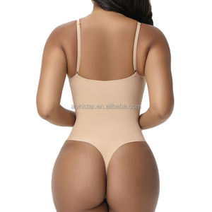 Tek Parça Dikişsiz Naylon Spandeks Bodysuit Nefes Alabilen Vücut Şekillendirici Halter Tasarım Göbek Toparlayıcı Kalça Kaldırıcı Göbek İnceltici - Product Image 5