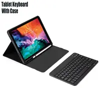 Sarung Tablet Keyboard Bt Nirkabel Portabel, Papan Ketik Mini Teclado 2021 untuk Ipad Pro Air 4 11 10.9 Inci Apple Ajaib Bantalan Sentuh