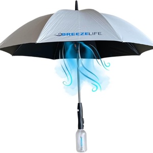 Outdoor Straight Mist Cooling Fan <b>Umbrella</b> with Manual Control Business Gift Set and Water Spray Function - Product Image 1