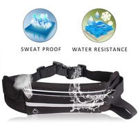 Sac banane unisexe en néoprène, imperméable et durable, avec motif lettres, pour téléphone portable, réglable, pour le sport, la course et le fitness