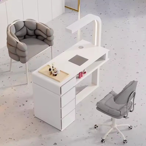 Table de manucure professionnelle avec chaise et aspirateur intégré pour salon de manucure - Offre spéciale - Product Image 1