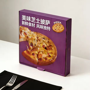 Scatola per Pizza Ecologica Personalizzabile, Contenitore per Alimenti con Coperchio Colorato per Catering e <span class=keywords><strong>Consegna</strong></span> - Product Image 3