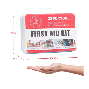 Kit de premiers soins médicaux étanche pour 25 personnes boîte poignée en plastique trousse de premiers soins d'urgence pour la maison, le bureau, l'école, l'extérieur, l'usine - Product Image 4