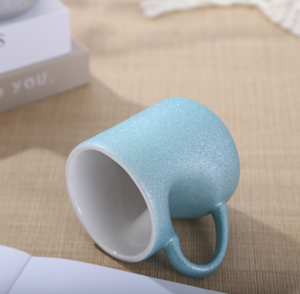 Bulk Shimmer Glitter Heart Handle <b>Ceramic</b> Mug, Custom Pattern Logo Sparkly <b>Cup</b> for Supermarket Retail & Holiday Gift - Product Image 4