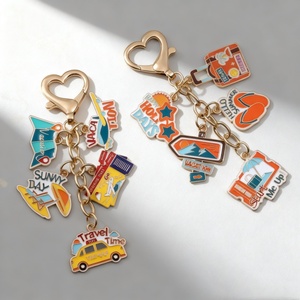 Portachiavi Creativo in Lega di Zinco a Forma di Biglietti Aerei, Serie Viaggi al Mare, Regalo Artigianale per Amici, Gioielli - Product Image 6