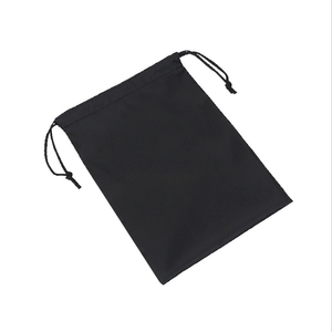 20*25cm Black <strong>Waterproof</strong> Polyester 210d <strong>Drawstring</strong> <strong>Bag</strong> Pouch Gift <strong>Bag</strong> Promotional Use - Product Image 5
