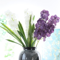 Bouquet de fleurs d'orchidées artificielles de haute qualité, pièces, pour emballage cadeau, vente de couronne de ciment