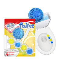 AJYF Kit de nettoyage automatique pour cuvettes de toilettes avec support de rebord solide et jetable, formule écologique