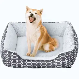 New Material Fashion Dog Beds Washable New Pet Bed Large Space Designs Orthopedic Dog Bed for Animals