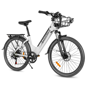 Para SAMEBIKE bicicleta eléctrica de 26 pulgadas para mujer marco de acero de alto carbono 500D dos ruedas 7 velocidades Ebike Motor sin escobillas batería de litio - Product Image 2