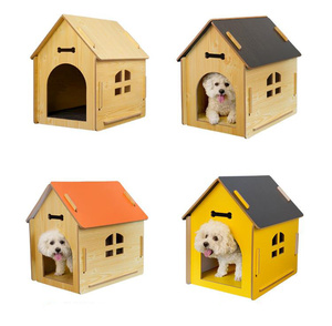 Küçük ayrılabilir ahşap tavşan kafesi pet evler mobilya kedi kafesleri kapalı köpek sandık kulübesi pet evler ve mobilya - Product Image 4