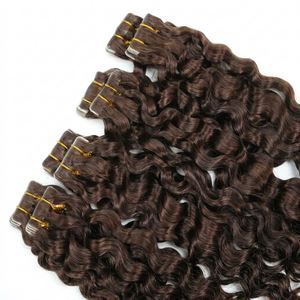 Extensiones de Cabello Humano Rizado Birmano con Cinta Adhesiva, Extensiones de Cabello Humano Real con Cinta Invisible Inyectada, Extensiones de Cabello Humano para Mujer - Product Image 3