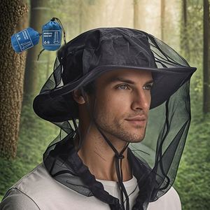 Red de Protección Contra Mosquitos e Insectos para la Cabeza, con Logotipo Personalizado, de Plástico, para Camping, Senderismo, Pesca, Jardinería, Safari, Compatible con Todos los Tipos de Sombreros - Product Image 2