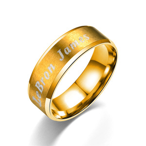 Anillo Conmemorativo de la Leyenda del Baloncesto Kobe Mamba, 6 mm de Ancho, Acabado Pulido, Acero Inoxidable para Hombre, Estilo Minimalista - Product Image 2