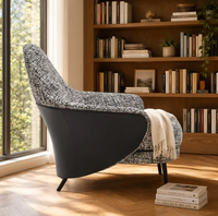 Fauteuil inclinable de relaxation en tissu velours, fauteuil de loisirs à haut dossier, de style moderne, nouveau, pour salon,