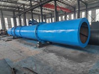 Séchoir Rotatif Industriel Électrique Écoénergétique Chauffé à la Vapeur, Contrôlé par PLC, à Engrenages, Construction en SUS304L, pour Biomasse en Vrac