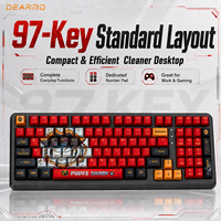 Clavier de jeu mécanique F99 avec interrupteur optique, 97 touches, rétroéclairage RVB, touches PBT, anti-ghosting complet N-Key Rollover pour les joueurs PC