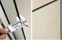 Moderne 3-delige frameloze glazen douchedeur op maat gemaakte douchecabine met waterdichte afdichtingsstrip