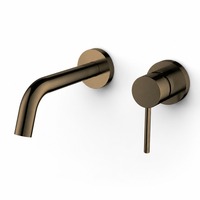 Смеситель для раковины Frascio Gold Waterfall, настенный, с одним отверстием, из латуни, с керамическим картриджем, для виллы