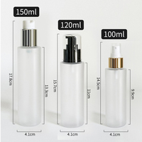 Vente en gros de flacons pulvérisateurs en plastique PET transparent de 100 ml et 120 ml avec pompe noire rechargeable, flacon pulvérisateur pour cosmétiques et soins de la peau