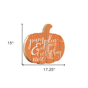 HMS zucca a forma di parete arte arancia e bianco spezie di zucca e tutto bello decalcomania da parete - Product Image 4