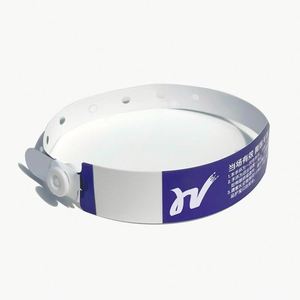 Bracelets jetables imperméables et résistants à la transpiration en PVC synthétique autocollants pour l'identification lors de marathons, bars, fêtes et événements - Product Image 3