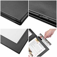 Panneau de menu en acrylique illuminé par LED Design à deux panneaux pour aliments, boissons et vins pour hôtels et restaurants
