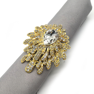 <span class=keywords><strong>Portatovaglioli</strong></span> per hotel in cristallo di alta qualità in oro e argento - Product Image 2