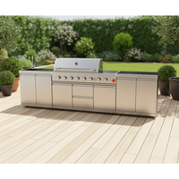 Ensemble de barbecue multifonctionnel d'extérieur au charbon de bois en acier inoxydable SUS430, sans fumée, avec dispositif de sécurité flamme, pour 5+ personnes, portable, pour la maison