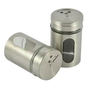 120ml stainless steel seasoning shaker bottle salt and pepper seasoning jar for kitchen