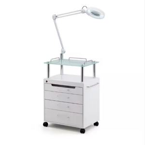 D Wholesale Salon Shop Equipment Carts Manicure Chair Beauty Salon <b>Trolley</b> Cart With <b>Folding</b> Lamp Salon Furniture Modern - Product Image 1