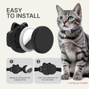 Kingtale không thấm nước airtag Mèo Cổ Áo Breakaway mèo airtag cổ áo với mô hình phản chiếu sáng nhẹ Kitten cổ áo - Product Image 5