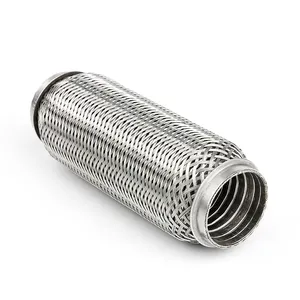 2.0/2.5/3.0/3.5inch Stainless Steel Exhaust Flexible Pipe Hose Flex Coupler With Interlock Length 100mm 150mm 200mm