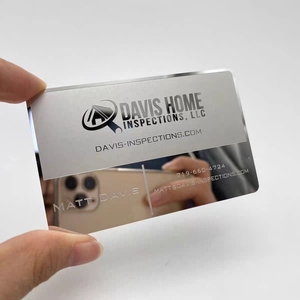 นามบัตรโลหะแบบกระจก ดีไซน์ทันสมัย ปี 2026 ปรับแต่งได้ตามต้องการ - Product Image 2