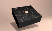 Boîte d'emballage en carton de luxe personnalisée pour l'électronique nouveau style de lucarne fenêtre trou d'accrochage conception en relief pour la stratification brillante