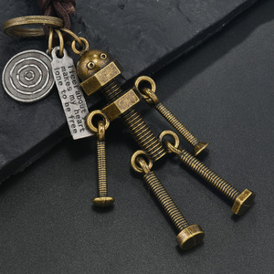 Collar de Cuero Vintage con Pluma Turquesa India <span class=keywords><strong>y</strong></span> Colgante de Moneda Grabada para Hombre, Joyería para Motero, Vaquero, Suéter Vaquero - Product Image 4